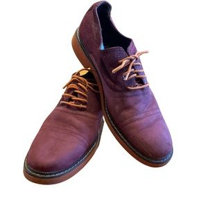Cole Haan Oxford.  Size 10.5 burgundy with orange loafers